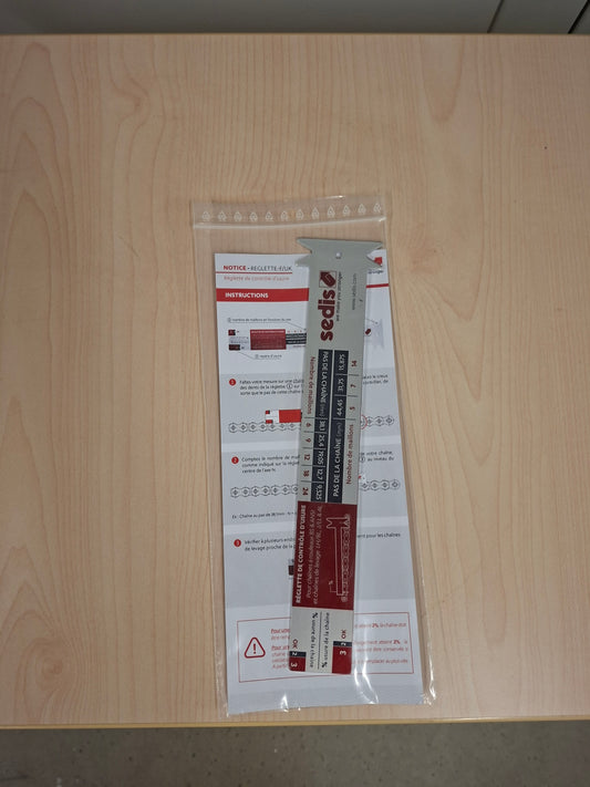 reglette de controle de chaine SEDIS / SEDIS Kettenkontrolllineal
